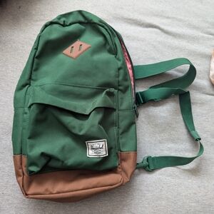 Herschel Supply Company Forest Green and Tan Sling Mini Backpack